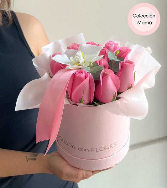 Regalos para mamá CDMX - Kit de Flores Taza y Vela – Guapa con flores